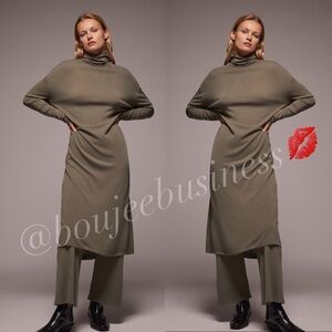ZARA BNWT Long Knit Dress + Pants 2pc Coord Set